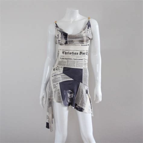 dior newspaper dresses